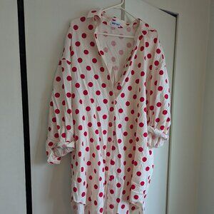 RedSky Shop Red Polka Dot Don't Touch Me Dress